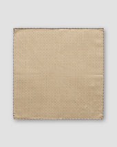 Beige Double–sided Wool Pocket Square