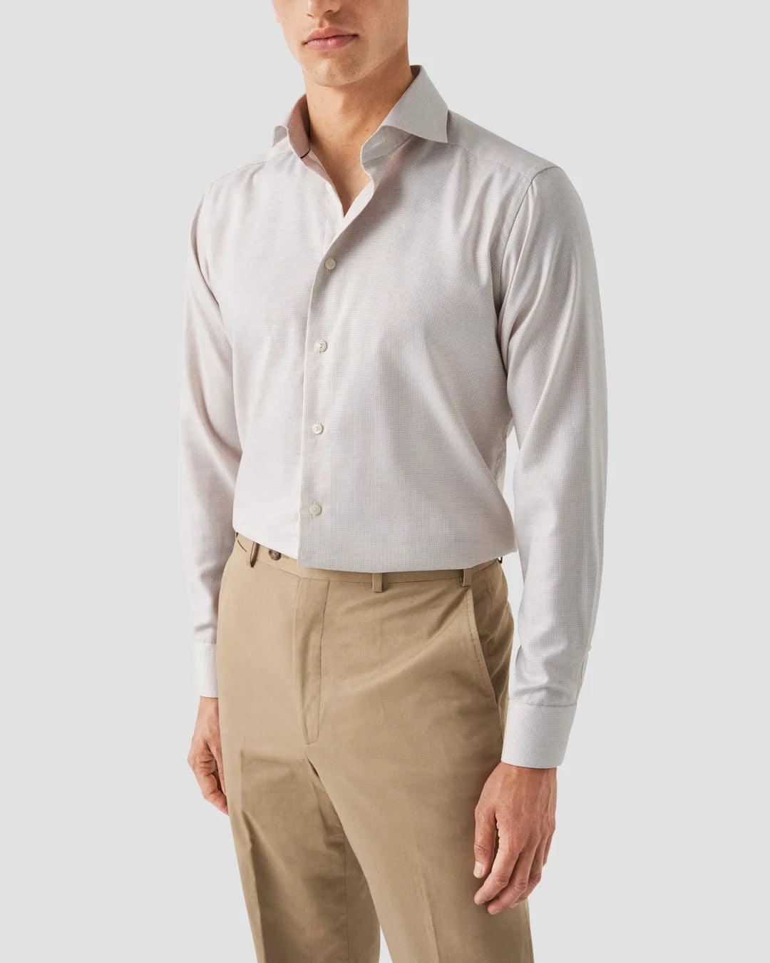 Semi Solid Fine Twill Shirt Eton