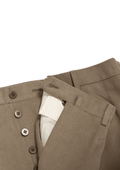 Beige Fustagno Men S Cotton Trousers
