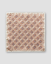 Beige Geometric Circles Pocket Square