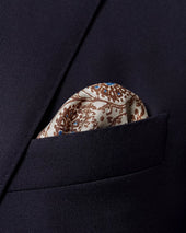 Beige Geometric Circles Pocket Square