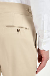 Beige Limited Edition Trousers Made In Italy