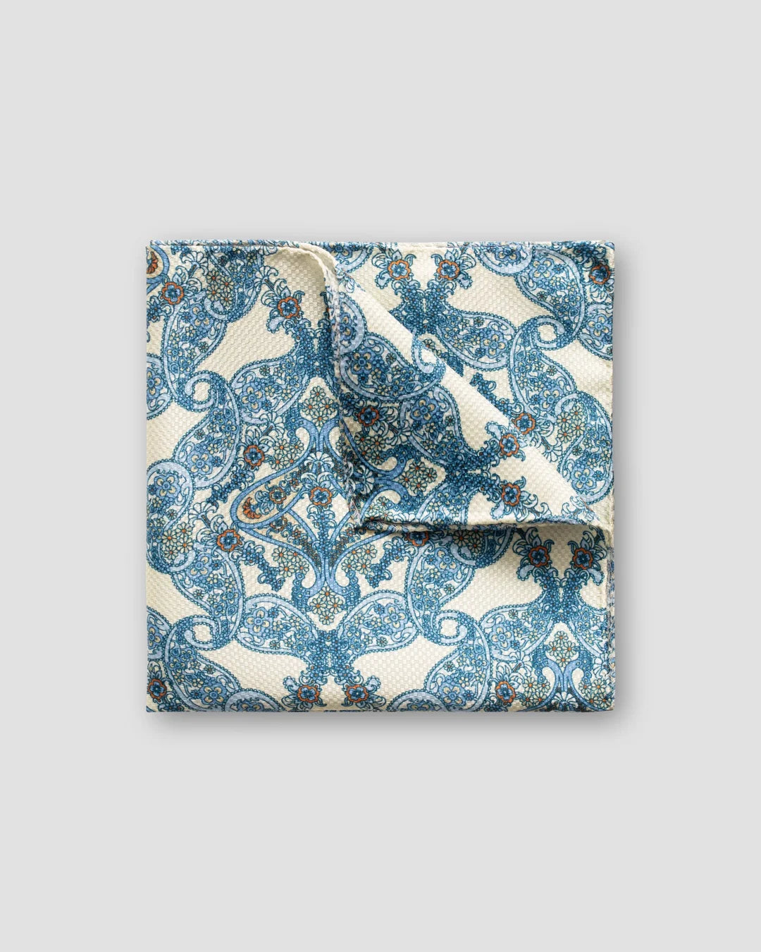 Beige Paisley Pocket Square