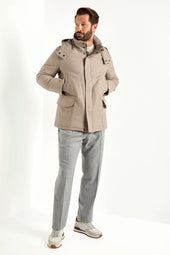 Beige Parka Made In Italy