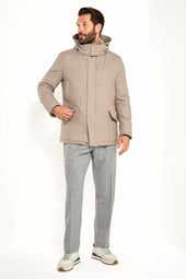 Beige Parka Made In Italy
