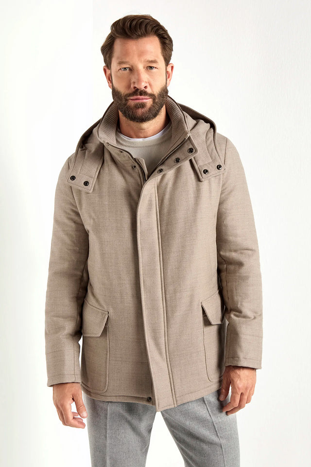 Beige parka – Made in Italy