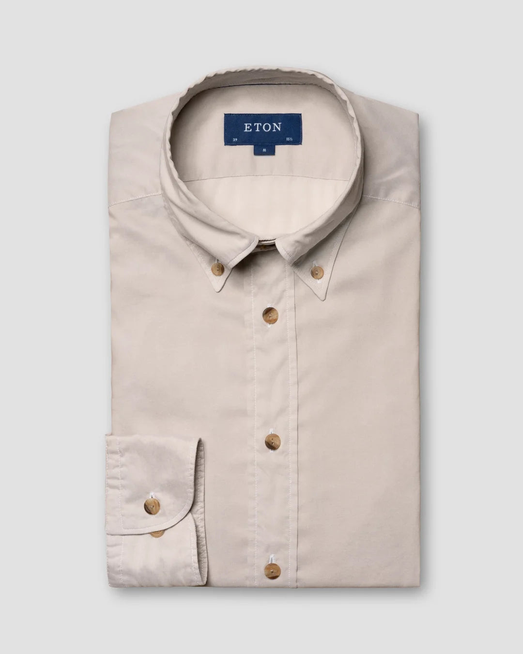 Light Brown Lightweight Cotton Modal Shirt Eton