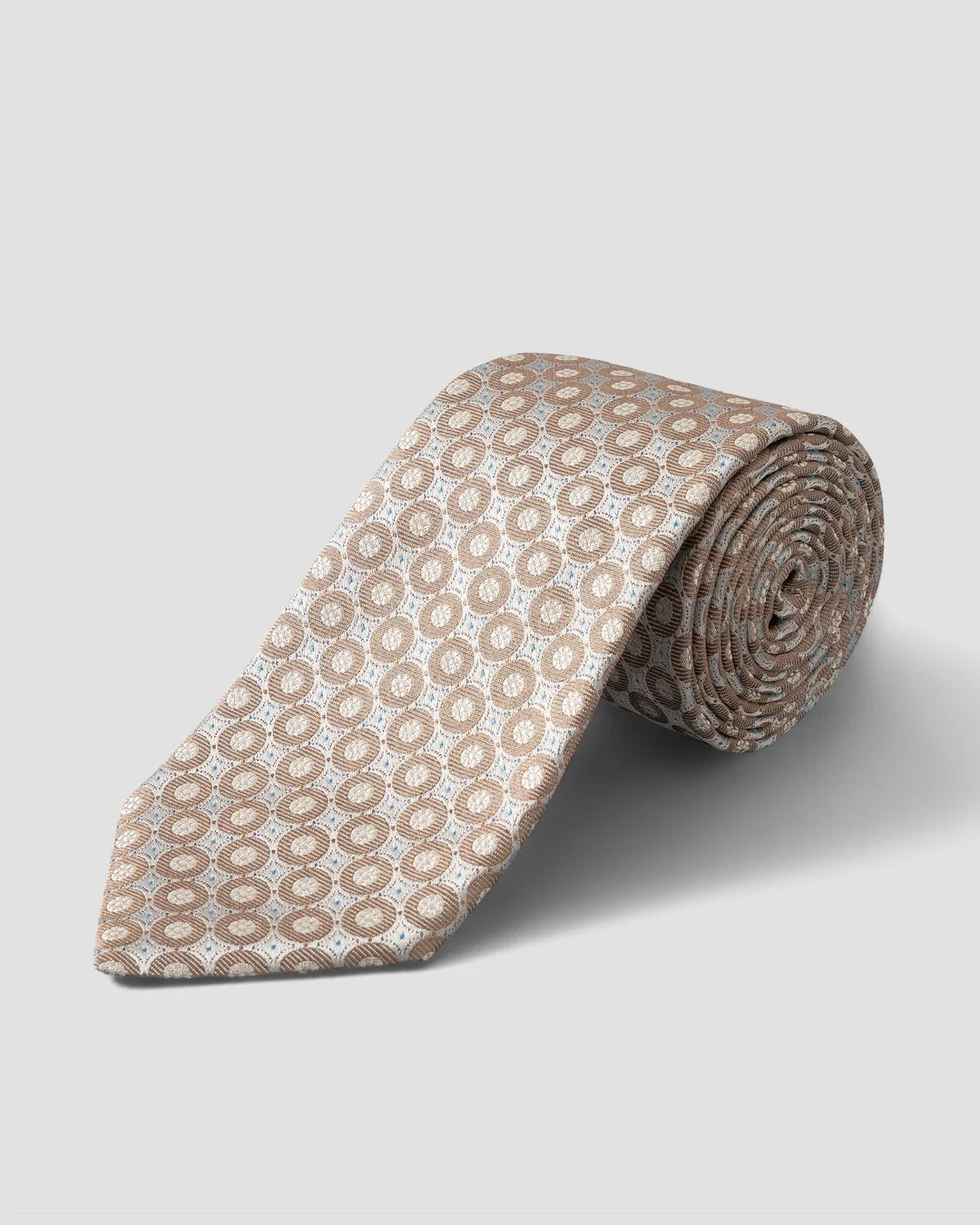 Light Geometric Print Silk Tie