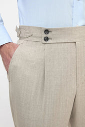 Beige Soragna Trousers Made In Italy