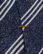 Beige And Striped Wool Blend Tie