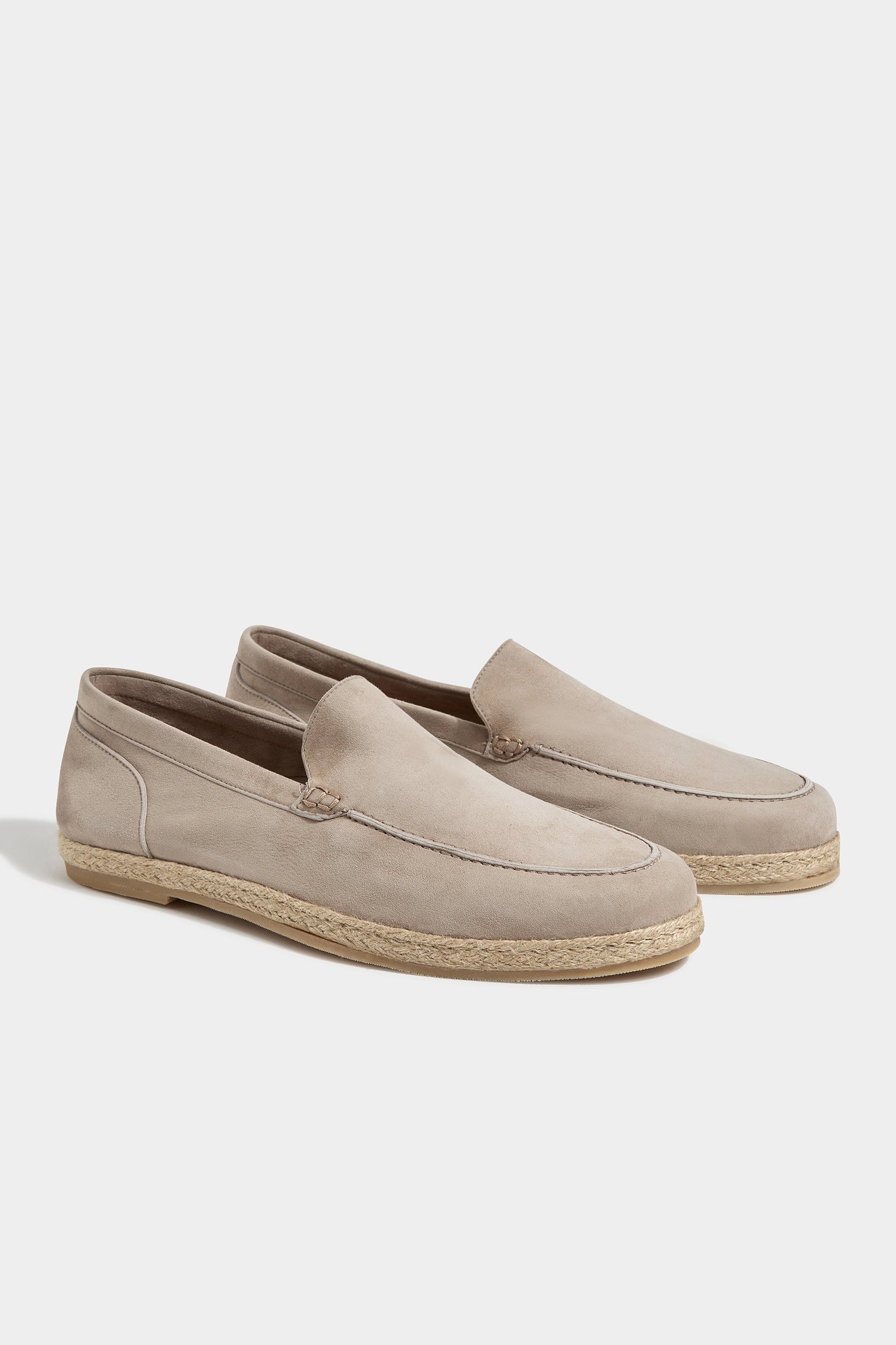 Beige Suede Espadrilles Made In Italy