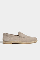Beige Suede Espadrilles Made In Italy