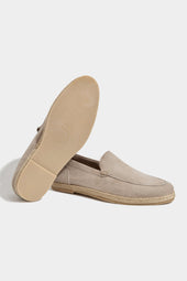 Beige Suede Espadrilles Made In Italy