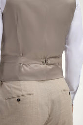 Beige Waistcoat Made In Italy