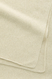 Knitted Maglia Inglese Cashmere Scarf Beige Mouline