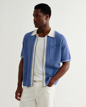 Belle Tipped Pointelle Polo Shirt