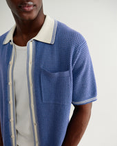 Belle Tipped Pointelle Polo Shirt