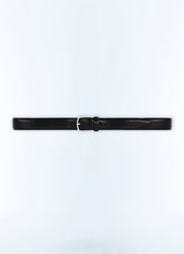 Black leather belt