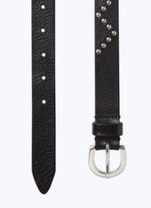 Calfskin Leather Belt With Studs