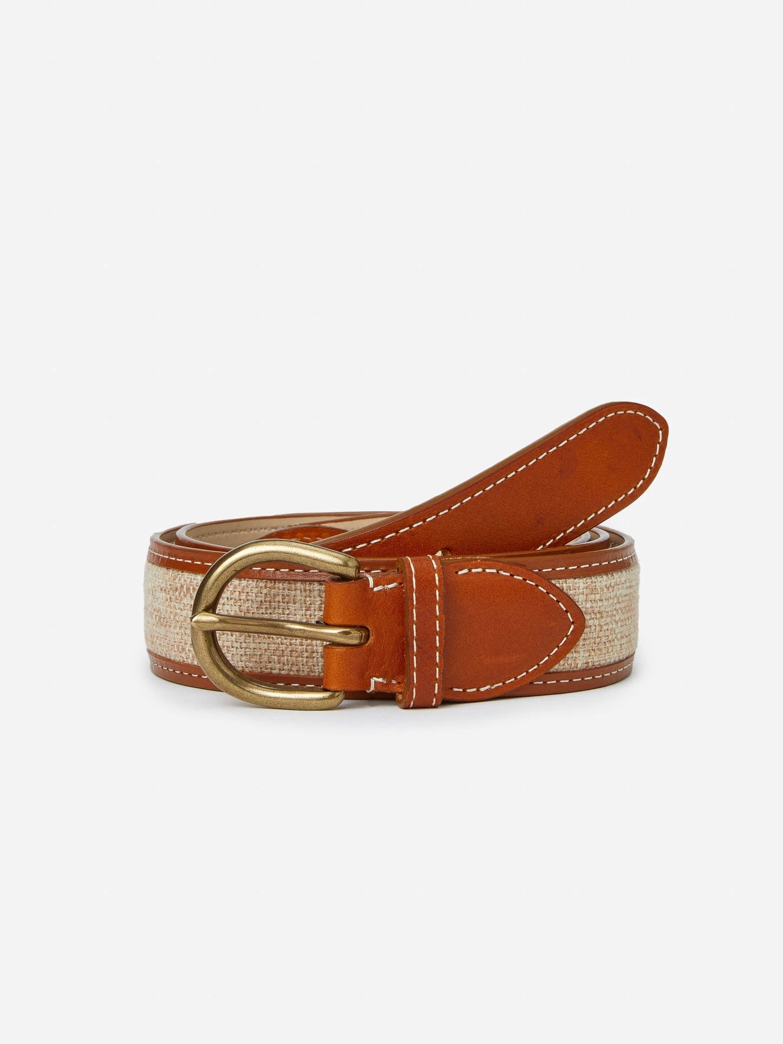 Natural Leopold Linen Belt Men S Belts J Mclaughlin