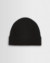 Belvoir - Black Wool Fisherman Beanie