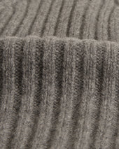 Belvoir Grey Wool Fisherman Beanie