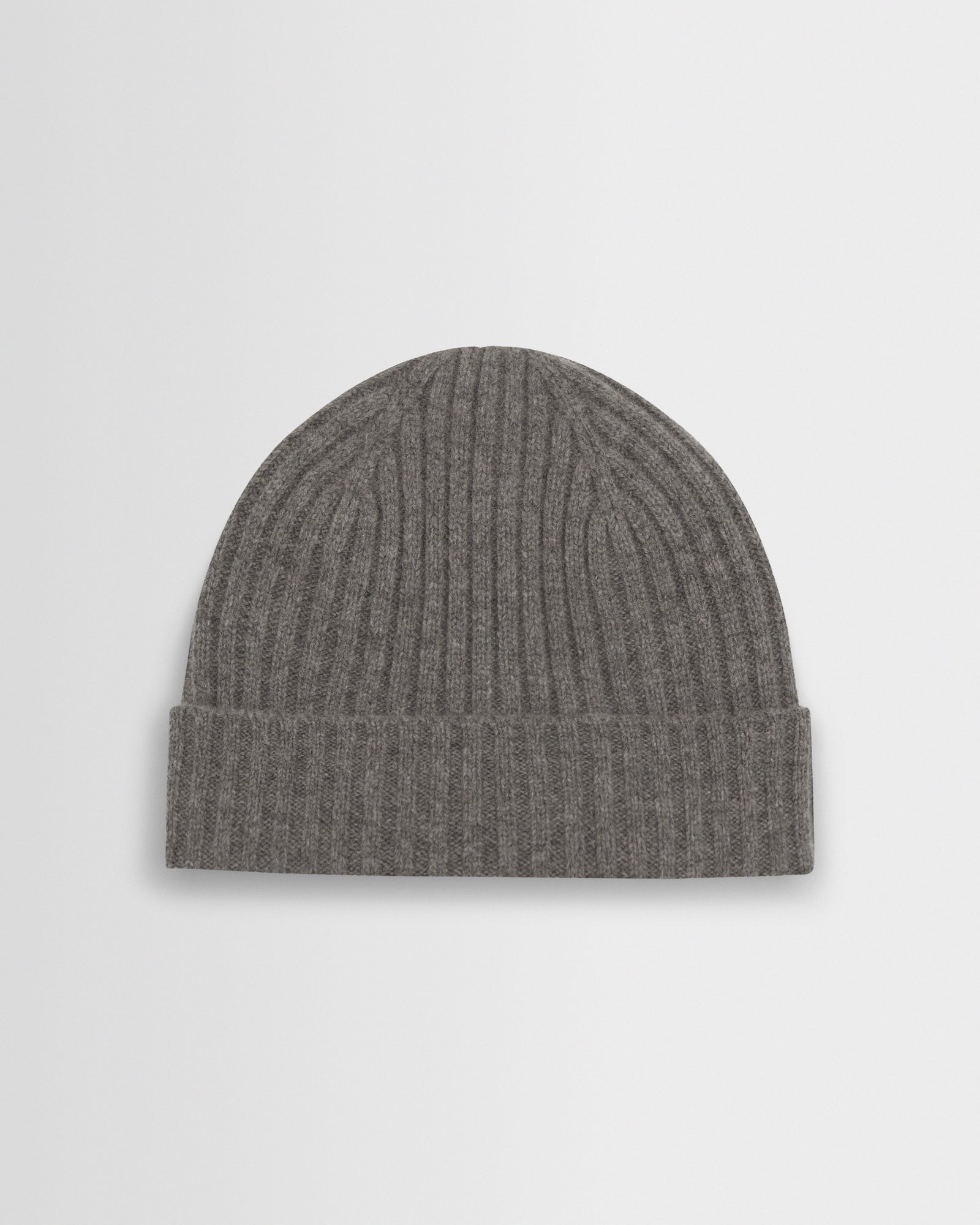 Belvoir Grey Wool Fisherman Beanie