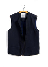 BEN | Crewneck Waistcoat | 3-Tone Blue