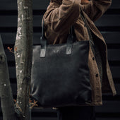 Suede Tote - Storm Grey