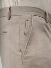Bermuda En Coton Stretch Beige