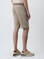 Bermuda En Coton Stretch Beige