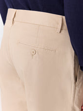 Bermuda Slim En Coton Stretch Beige