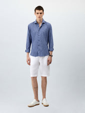 Bermuda En Lin Blanc