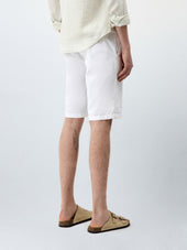 Bermuda En Coton Stretch Blanc