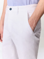 Bermuda Slim En Coton Stretch Blanc