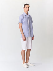 Bermuda Slim En Coton Stretch Blanc