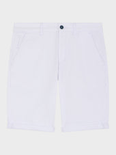 Bermuda Slim En Coton Stretch Blanc