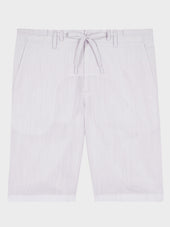 Bermuda En Lin Et Coton Blancs
