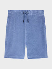 Bermuda Regular En Jersey Ponge Bleu Chambray