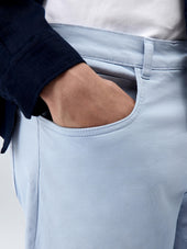 Bermuda En Coton Stretch Bleu Ciel