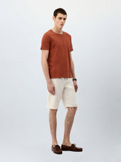 Bermuda En Coton Stretch Cru