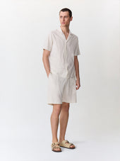 Bermuda Regular En Maille Beige