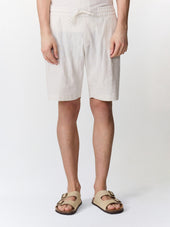Bermuda regular en maille beige