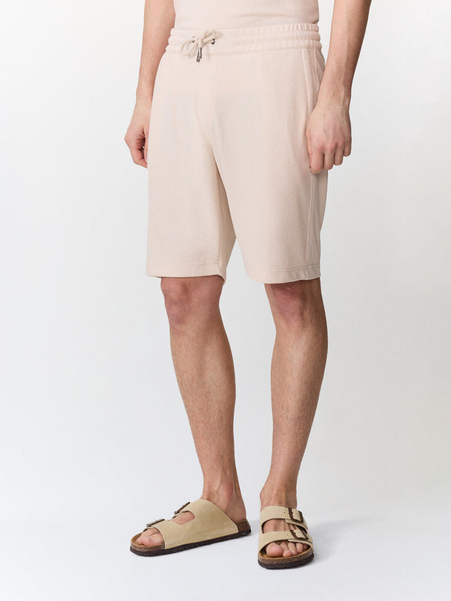 Bermuda regular en maille beige clair