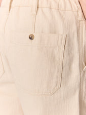 Bermuda Regular En Coton Beige