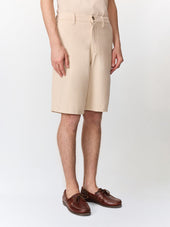 Bermuda regular en coton beige