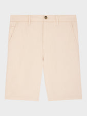 Bermuda Regular En Coton Beige