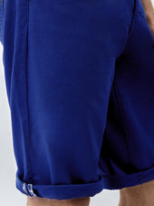 Bermuda En Coton Stretch Bleu