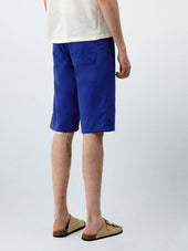 Bermuda En Coton Stretch Bleu