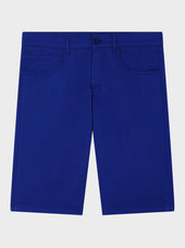 Bermuda En Coton Stretch Bleu